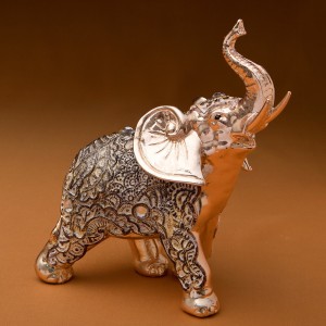 FashionCraft Standing Elephant with Clear Stone Figurine FCRA1207